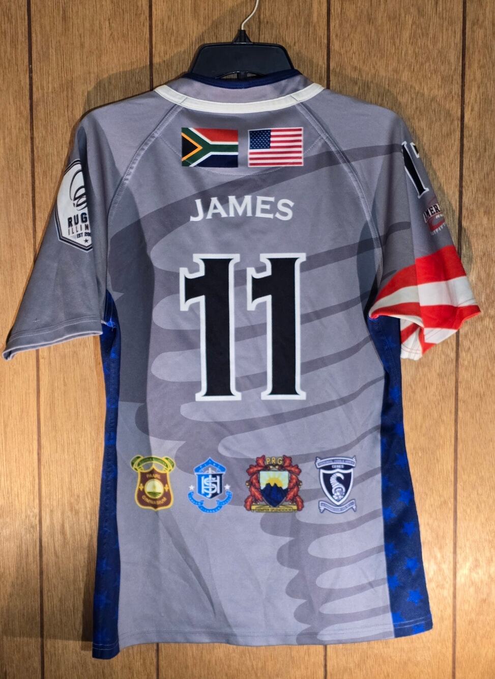 American Rugby Illinois Tornados Jersey M James #11 South Africa Tour 2016